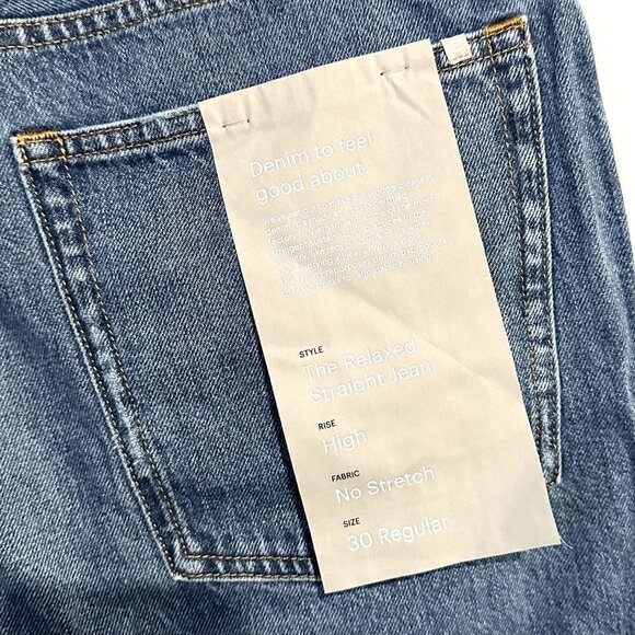 NWT Everlane The Relaxed Straight Jean in Indigo Blue - Size 30 - Picture 5 of 7